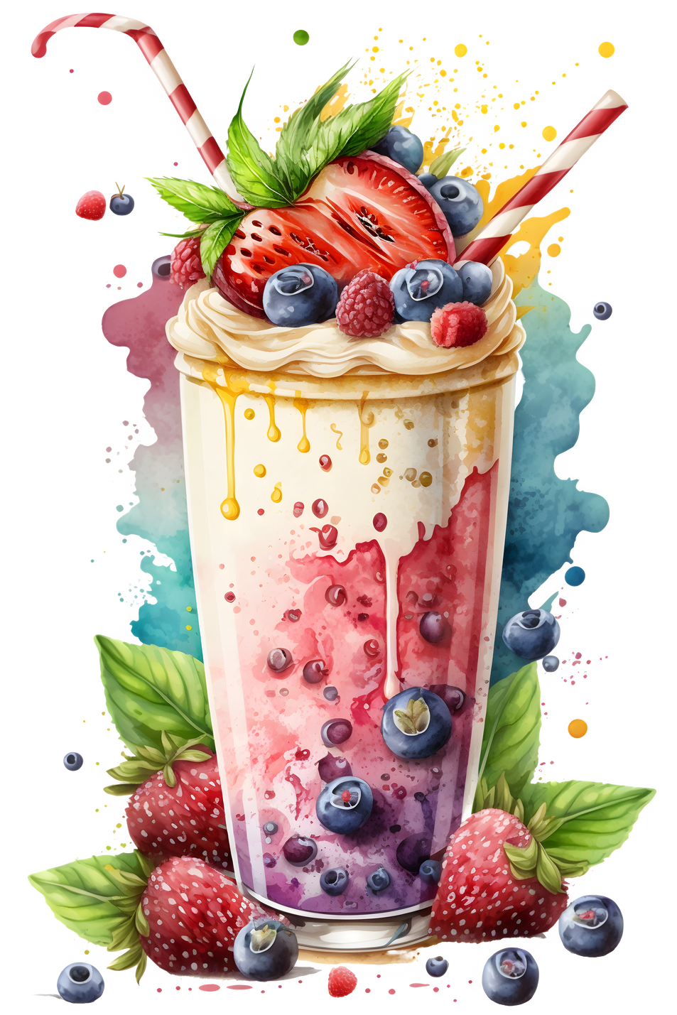 Watercolor Smoothie